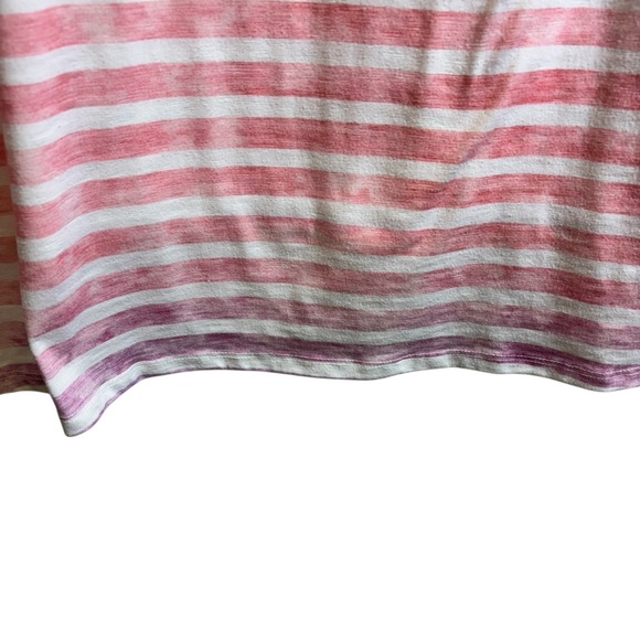 CJ Banks Women’s Multi Color Striped Cotton High Low Hem Scoop neck 1X - Picture 5 of 10
